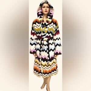 Missoni Murrina  Multicolor Chevron Bathrobe Hooded